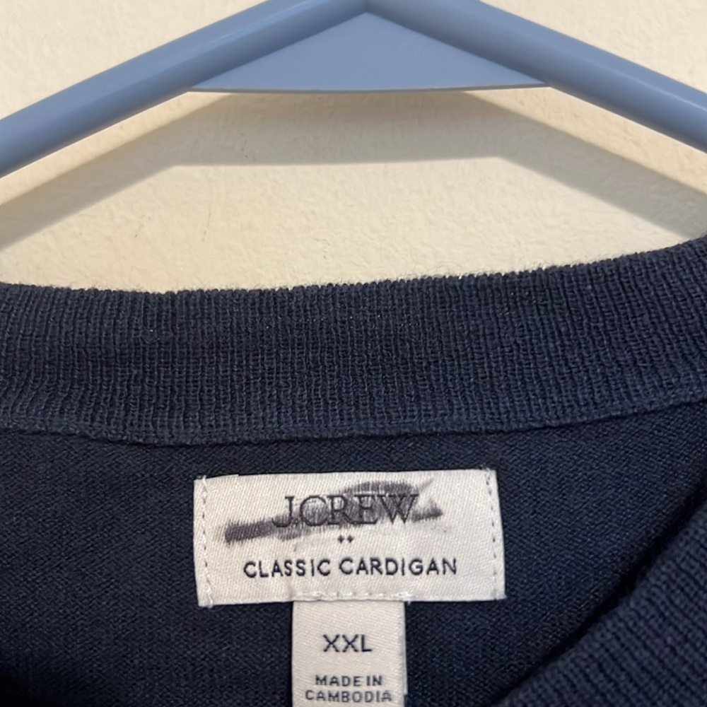 J. crew navy blue cardigan size XXL NEW - Picture 4 of 10
